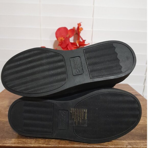 Waterproof Blondo Anabel Women's Cow Suede & Faux Fur Black Sparkly Ankle Boots - Picture 5 of 9